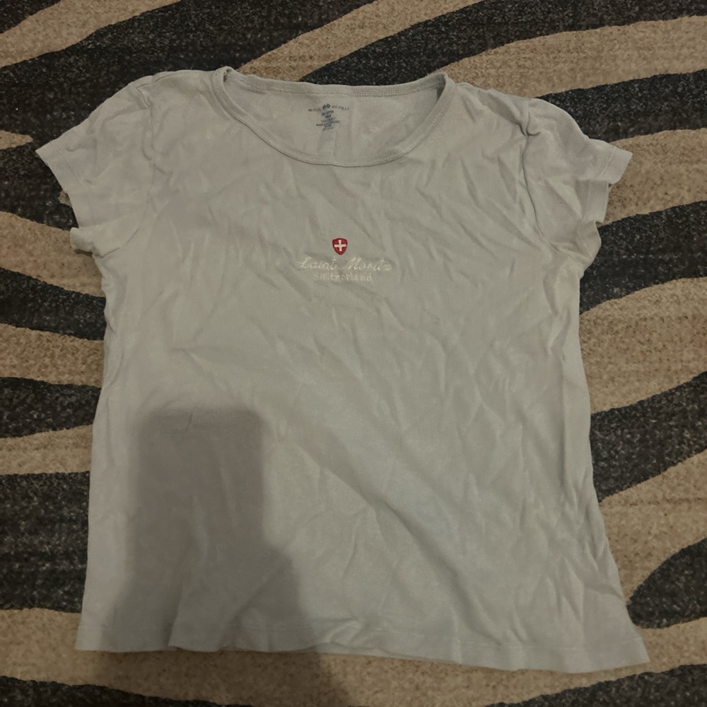 Brandy Melville Light Gray Short Sleeve Tee